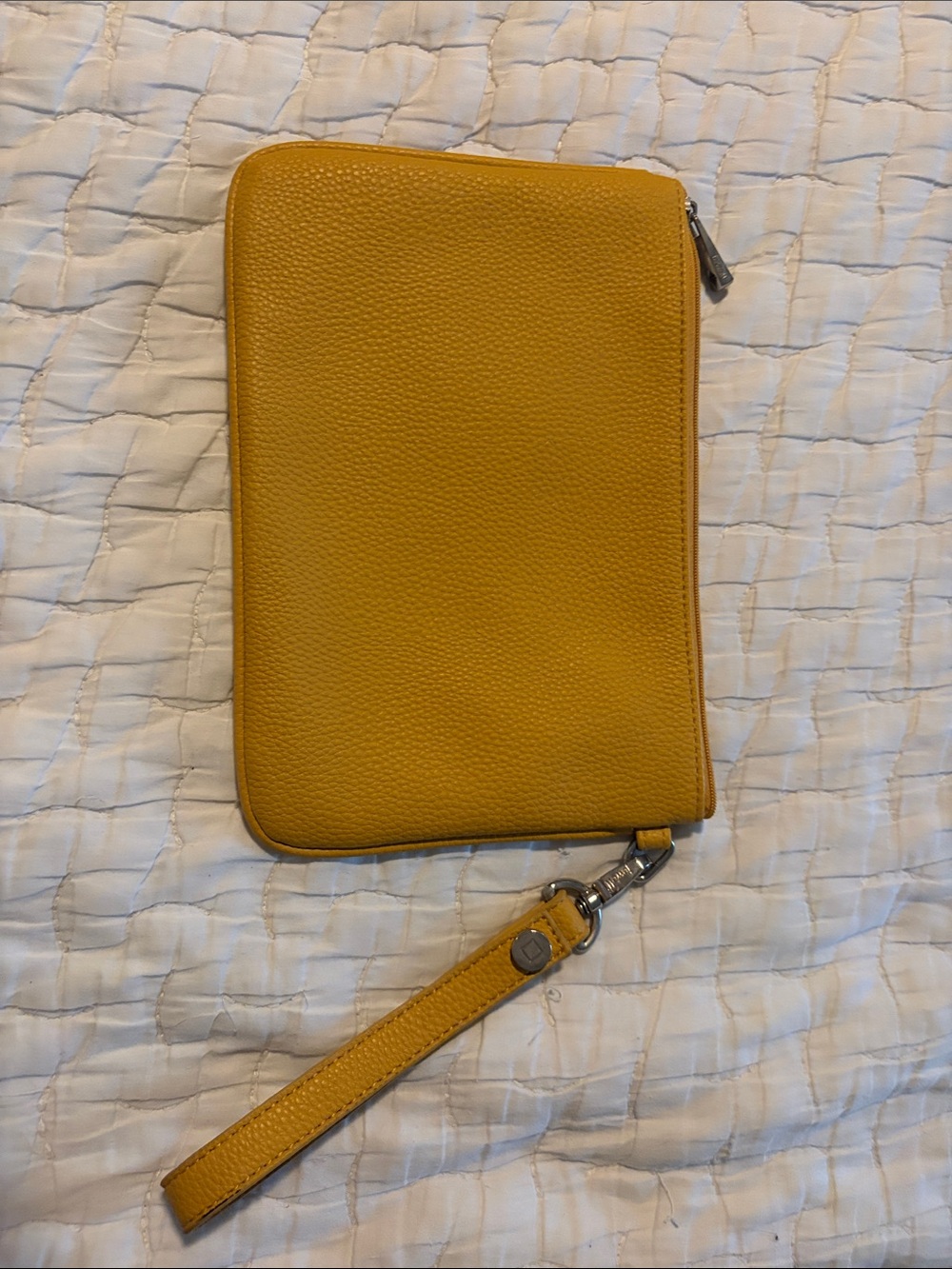 Mustard Yellow Wristlet Clutch